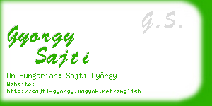 gyorgy sajti business card