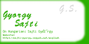 gyorgy sajti business card